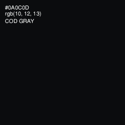 #0A0C0D - Cod Gray Color Image